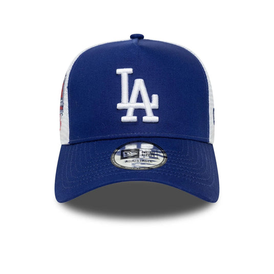 Gorra New Era Los Angeles Dodgers MLB Side Patch 9FORTY A-Frame Trucker Azul