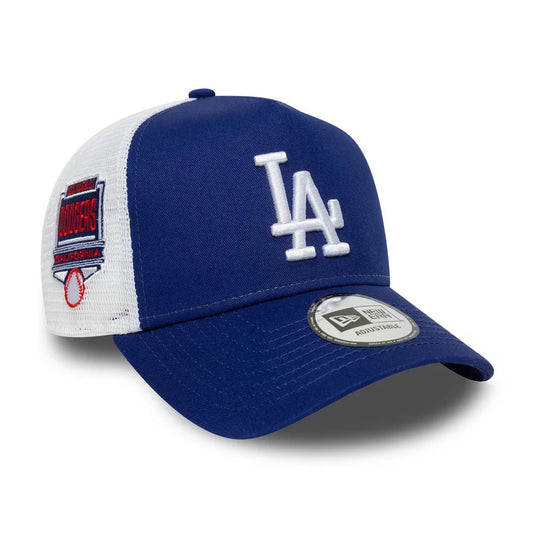 Gorra New Era Los Angeles Dodgers MLB Side Patch 9FORTY A-Frame Trucker Azul