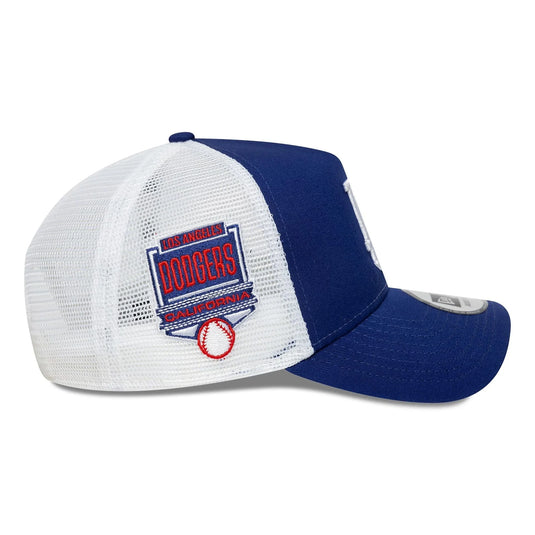 Gorra New Era Los Angeles Dodgers MLB Side Patch 9FORTY A-Frame Trucker Azul