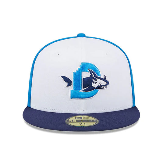 Gorra New Era Durham Bull Sharks 59FIFTY  Blanco